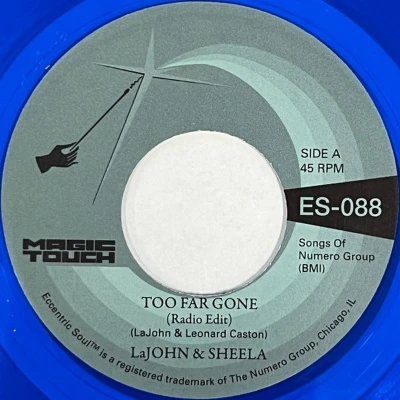 Afbeelding van Lajohn &amp; Sheela Magic Touch Too Far Gone (7&quot; Vinyl Single) (Coloured Vinyl)