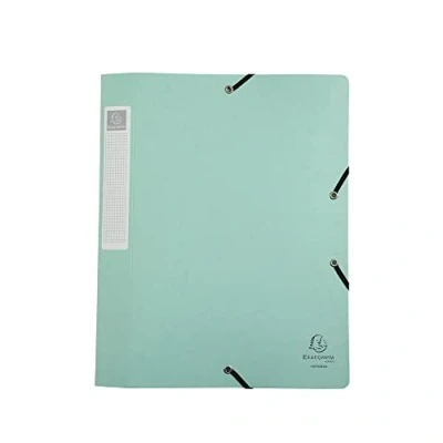 Afbeelding van Exacompta Ref. 14460E archiefdoos met elastieken Cartobox plat geleverd rug 4 cm van glanzend aquarelkarton afmetingen 25 x 33 voor A4 willekeurige kleur