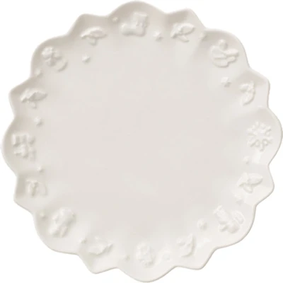 Afbeelding van Villeroy &amp; Boch Toy&#039;s Delight Royal Classic Kerst Gebaksbordje 19 Cm Gebroken Wit