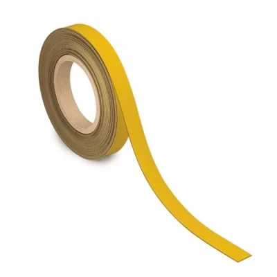 Afbeelding van MAUL magnetisch etiketband beschrijf en wisbaar, 10mtx20mm, geel magneetband