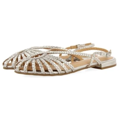 Afbeelding van Gioseppo Hingham Sandalen, Dames, Maat: 38, Silver coloured Kunststof/ textiel