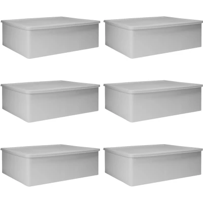 Afbeelding van QUVIO Kast Organizer kunststof Grijs Set van 6