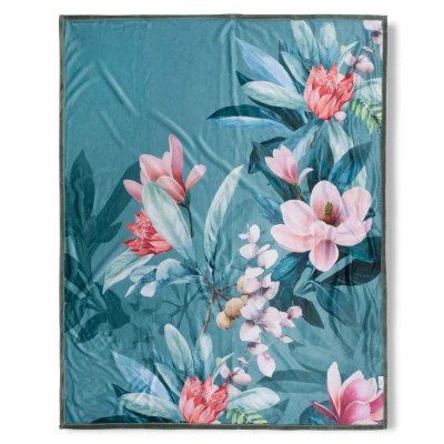 Afbeelding van Plaid 130x160 polyester Descanso nr.30053 green