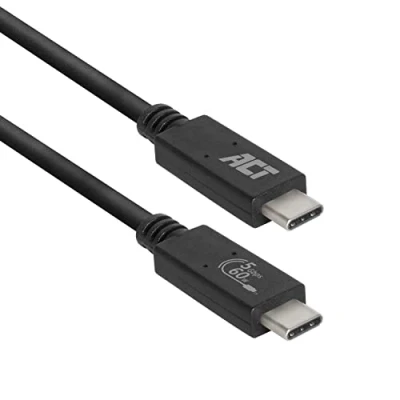 Image de ACT Câble USB 24 pin C (M) droit pour 3.2 Gen 1 3 A 2 m Power Delivery (60W) noir