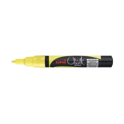 Afbeelding van Uni ball krijtmarker fluo geel, ronde punt van 0,9 1,3 mm