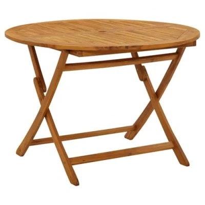 Afbeelding van vidaXL Tuintafel, inklapbaar, 110 cm, massief acaciahout