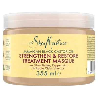 Afbeelding van Shea Moisture Jamaican Black Castor Oil Strenghten &amp; Restore Treatement Masker 355 ml