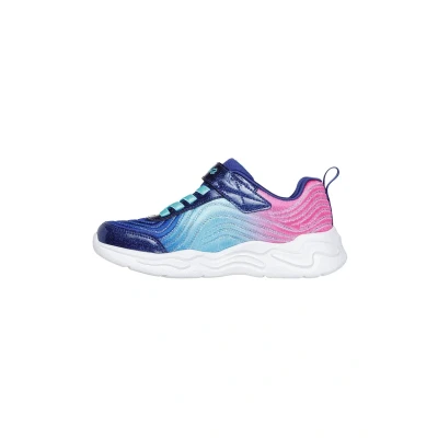 Afbeelding van Skechers S Lights Wavy Beams Ombre Express 302327L PKMT Baskets, bleu marine, vert menthe, 32 EU