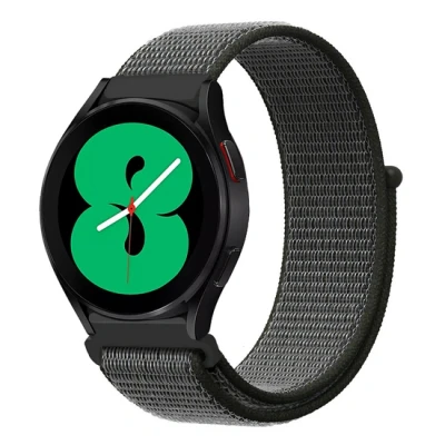 Afbeelding van Sport Loop nylon bandje Donkergroen met grijze band Xiaomi Redmi Watch 5 Active / Lite