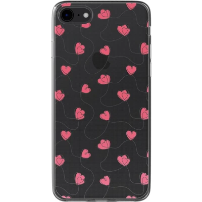 Afbeelding van imoshion hoesje Geschikt voor iPhone 7 / 8 SE (2020) (2022) Design Dusty Rose Connected Hearts