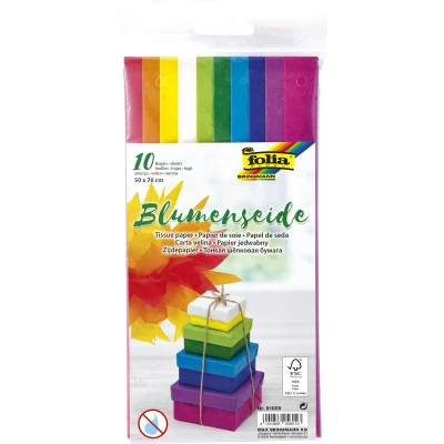 Afbeelding van Zijdevloeipapier Folia 50x70cm 20gr assorti 10 vel
