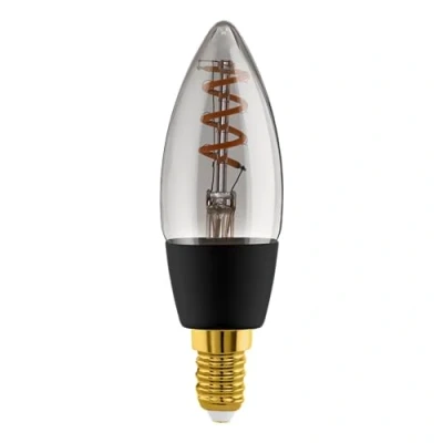 Afbeelding van EGLO connect.z Smart LED Lamp E14 11,4 cm Smoke/Rookglas 2000K Dimbaar Zigbee