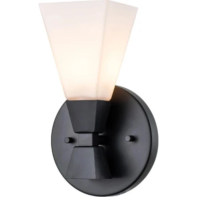 Afbeelding van Badkamer wandlamp Bowtie, mat zwart, 1 lamp