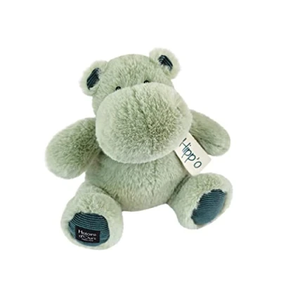 Afbeelding van Histoire d&#039;ours Nijlpaard pluche dier Hippo Amandel 25 cm Zacht en schattig voor wiggen Cadeau idee geboorte verjaardag meisjes jongens HO3209