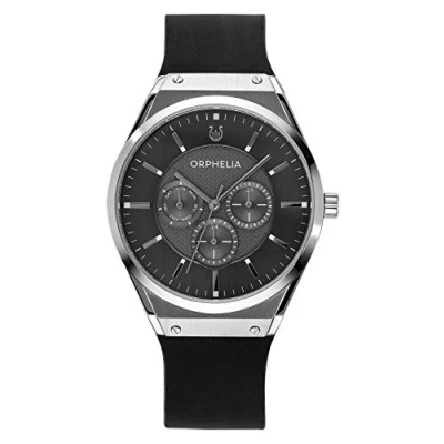 Afbeelding van Orphelia Saffiano Horloge, Heren, Maat: One Size, Black