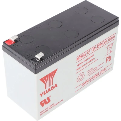Afbeelding van Yuasa NPW45 12 lood PB batterij volt, 8500 mAh met Faston contacten van 6,3 mm