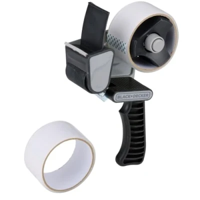 Afbeelding van BLACK+DECKER Verpakkingstape met Tape Dispenser 2 Rollen 15 m Taperoller Dozentape