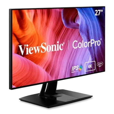 Image de ViewSonic VP2768a 4K Écran LED 1 ports 27&quot; 3840 x 2160 UHD (2160p) @ 60 Hz IPS 350 cd/m² 1300:1 6 ms 2xHDMI, DisplayPort, USB C