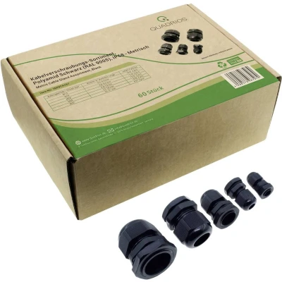 Afbeelding van Quadrios 2009CA107 Wartel assortiment PA66 Zwart (RAL 9005) 1 set(s)