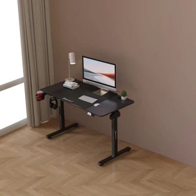 Afbeelding van Game bureau Stryn zit sta elektrisch 120x60x72 117 cm zwart