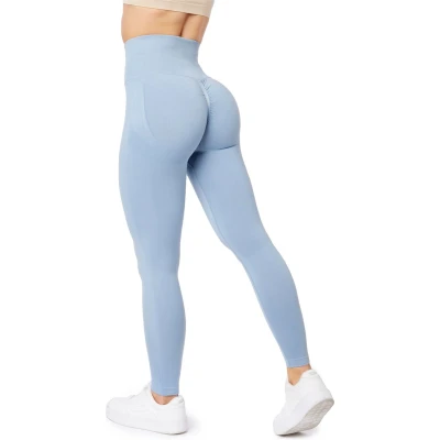 Afbeelding van Bellivalini BLV BLV50 255 LE Dames Leggings Push Up High Waist Scrunch Vrijetijdsbroek Lang Sport Sporbroek Yogabroek Lichtgrijs L