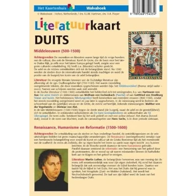 Afbeelding van Taalkaarten Walvaboek Literatuurkaart Duits