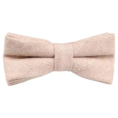 Afbeelding van Vlinderdas van tweed met visgraatpatroon, elastisch, voor kinderen en jongens, roze, Roze