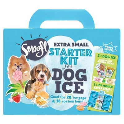 Afbeelding van Smoofl Starter Kit Hondensnacks Aardbei Pindakaas 530 g Blauw Xs