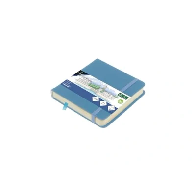 Afbeelding van Kangaro schetsboek 12x12cm sky blue met elastiek en lint K 861255