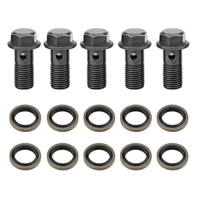 Afbeelding van Waterdichte afdichtingsset, remkoppeling, 5 stuks, motorfiets, banjo bouten en sluitringen, vervanging voor hoofdremklauwcilinder M10 x 1,25/M10 1,0 mm (M10¡Á1,25 mm)