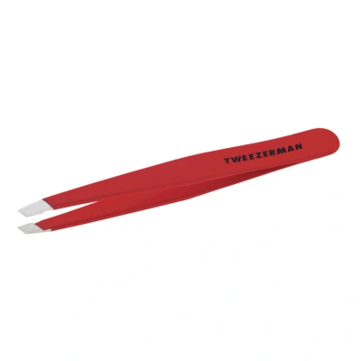 Afbeelding van Tweezerman Slant Tweezer Signature Red Pincet Beautytasting