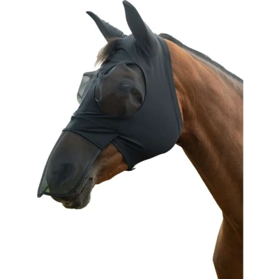 Afbeelding van HKM Vliegenmasker Elastic Met Neusnetje Zwart XXS Agradi.be