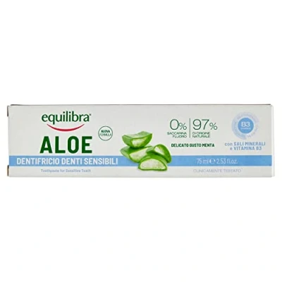 Afbeelding van Equilibra, Tandverzorgingsproducten, Aloë Gel Gevoelig Tandvlees Tandpasta Is Vera 75Ml Gevoelige Tanden (75 ml)