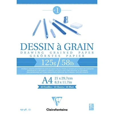 Afbeelding van Clairefontaine tekenblok &#039;à Grain&#039;, DIN A4