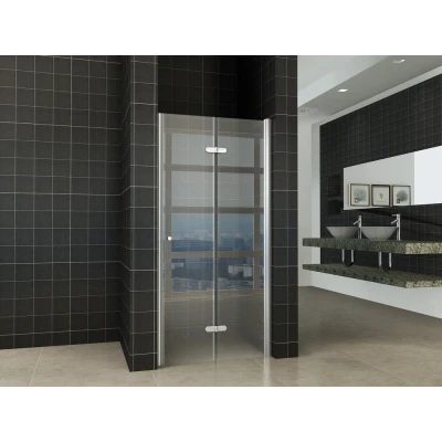 Afbeelding van Wiesbaden vouwbare nisdeur 800x2000 rechts 8mm NANO glas