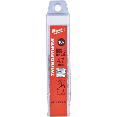 Afbeelding van MILWAUKEE 4932459851 THUNDERWEB metaalboor DIN 338 TW 4,7x80mm (10 st.)