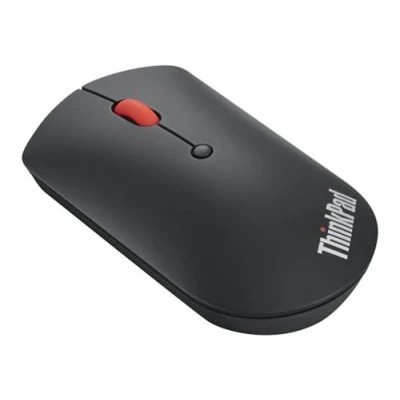 Image de Lenovo ThinkPad Silent Souris droitiers et gauchers bleu optique 3 boutons sans fil Bluetooth 5.0 noir boîtier marron