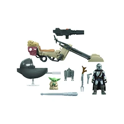 Afbeelding van Star Wars Mission Fleet Expedition Class het duel van Mandaloriaanse kind rond hoofdgeld, figuren en 6 cm voertuig voor kinderen vanaf 4 jaar