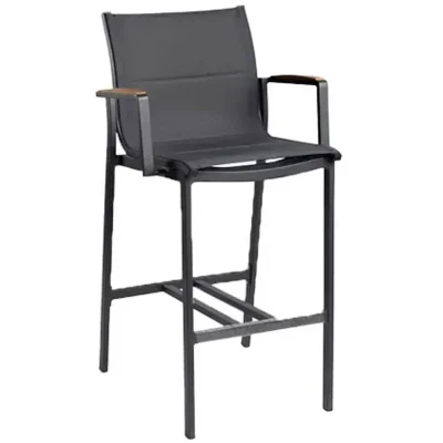Afbeelding van Foxx Barstoel Teak Charcoal Tierra Outdoor