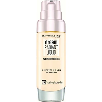 Image de Maybelline New York Dream Radiant Liquid Fond de Teint Soin Hydratant 12H 03 Ivoire Claire 1 Unité