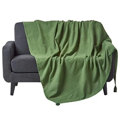 Afbeelding van Homescapes Rajput sprei, 100% katoen, olijfgroen, 225 x 255 cm