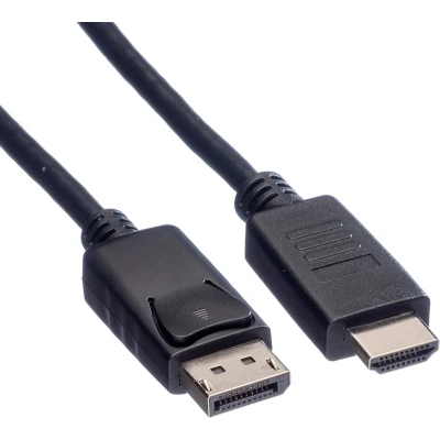 Afbeelding van ROLINE GREEN DisplayPort Kabel DP HDMI, M/M, zwart, 2 m