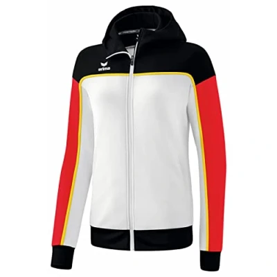 Afbeelding van erima CHANGE by trainingsjack met capuchon dames wit/zwart/rood