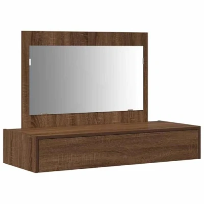 Afbeelding van vidaXL Kaptafel Bruin Eiken Massief Eikenhout 100 x 40 70 cm