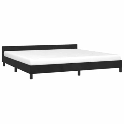 Afbeelding van vidaXL Bedframe zonder matras, zwart, 200 x cm, fluweel