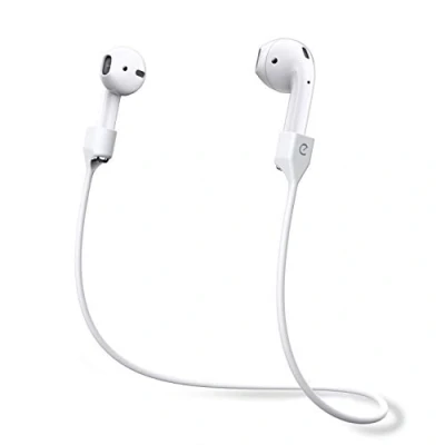 Afbeelding van Keybudz AirStrapz bevestigingsriem voor Apple AirPods Pro en AirPods, wit