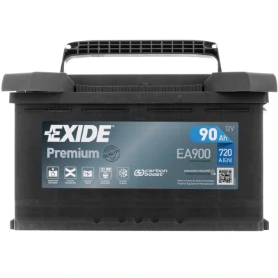 Afbeelding van EXIDE PREMIUM EA900 Accu 12V 90Ah 720A B13 BMW: 3 Saloon, Convertible, X1, VOLKSWAGEN: Golf 5, Passat B5 GP Estate, Touareg I, AUDI: A4 B8 Avant
