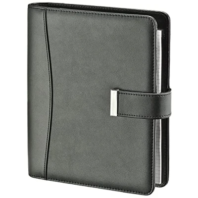 Afbeelding van BSB Weekkalender 2022, ca. A5 = 2 pagina&#039;s, zachte folie, klassiek, zwart, ringband met 6 gaten, oplaadbaar, model Manager 02 0504