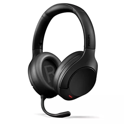 Image de Philips TAH8507BK Écouteurs avec micro circum aural Bluetooth sans fil, filaire Suppresseur de bruit actif jack 2,5 mm noir
