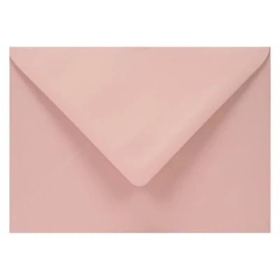 Afbeelding van Netuno 100 lichtroze gekleurde enveloppen B6 125 x 175 mm 110 g Woodstock Cipria klep puntige omslag gerecyclede vintage eco voor bruiloft verjaardag Kerstmis uitnodigingen
